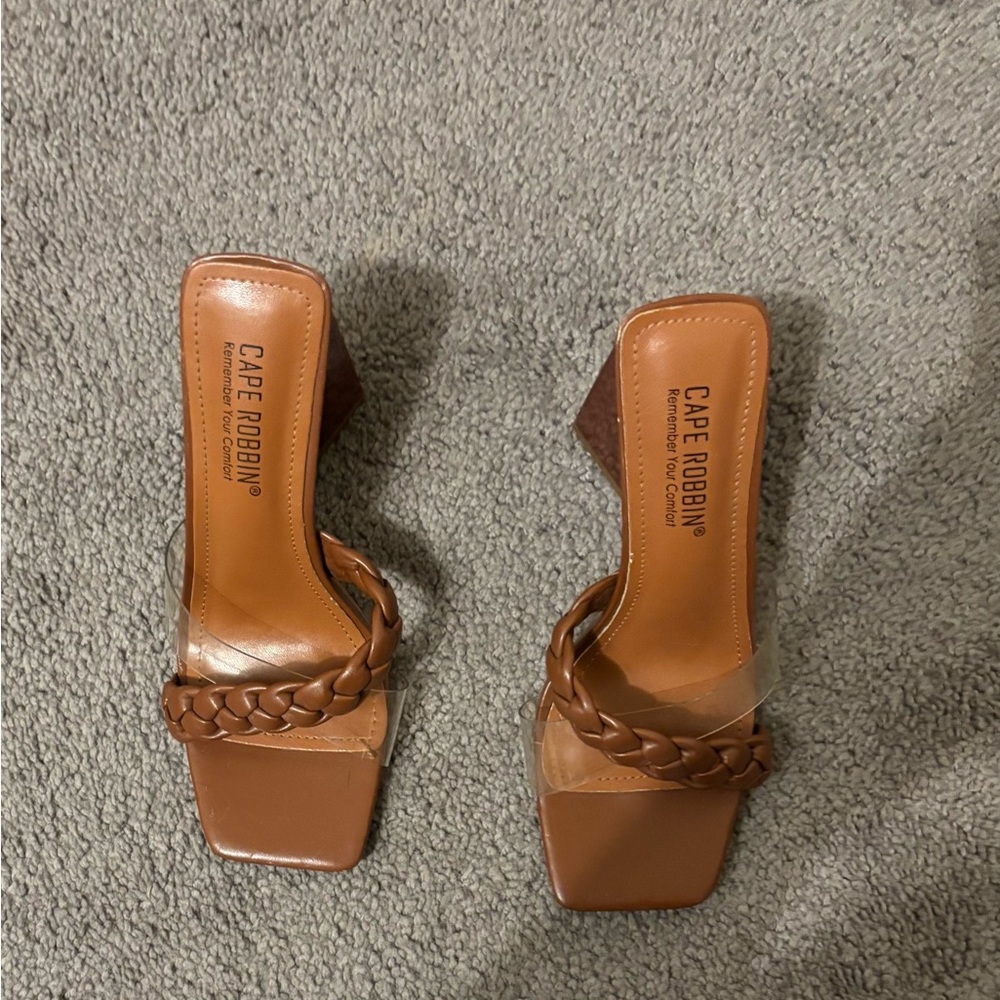 Cape Robbin Tan Braided Mules